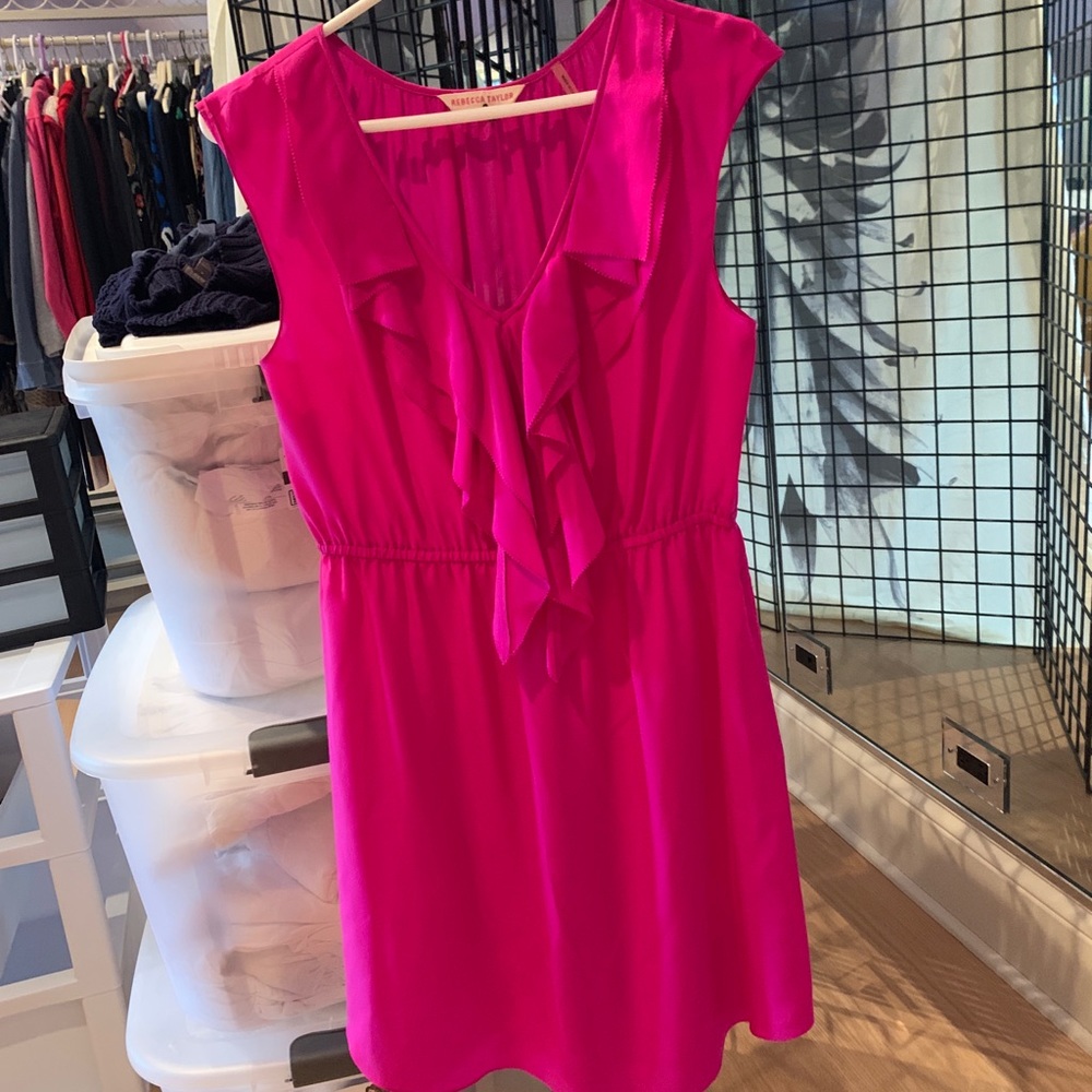 Rebecca Taylor hot pink dress